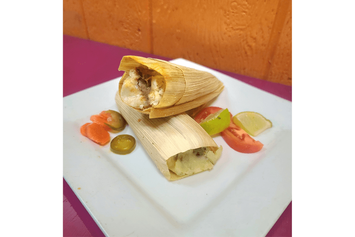 One pork tamal.