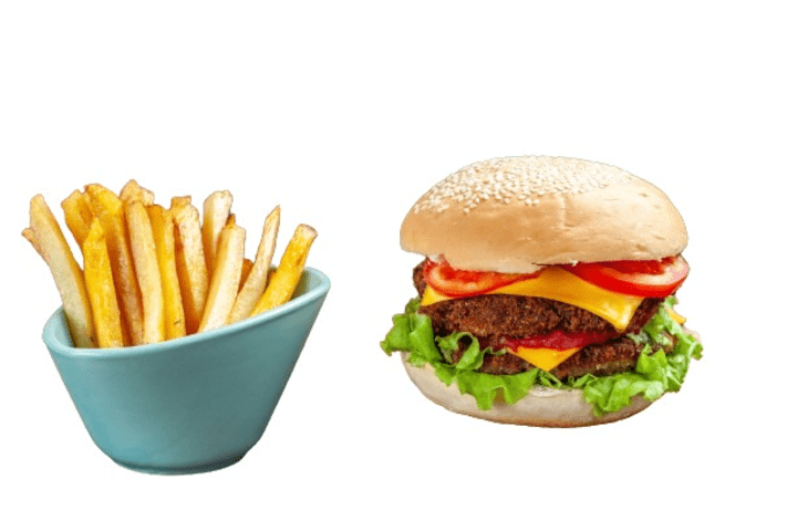 HAMBURGER WITH FRIES