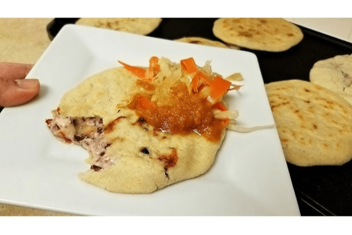 Bean and cheese pupusa