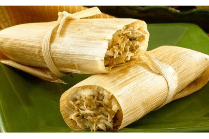 One chicken tamal.