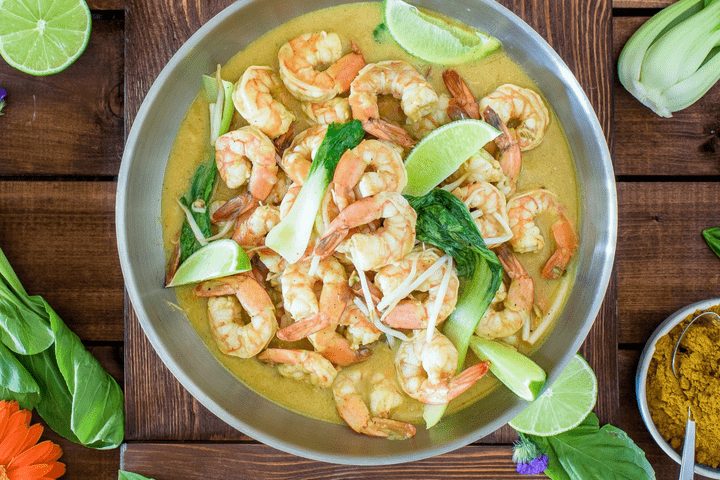 Prawn Spinach