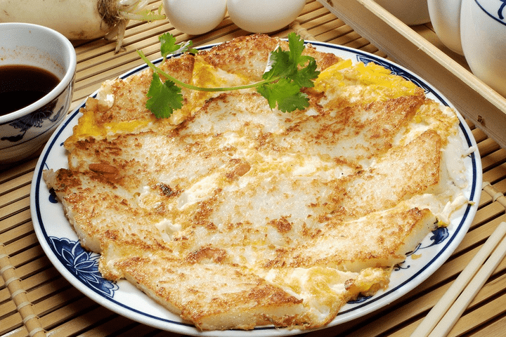 29. Fried Daikon Flour Cake with Egg Peanut