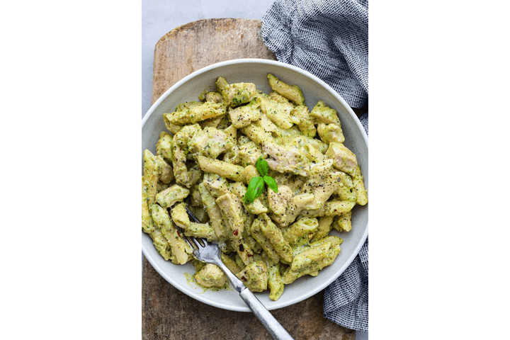CREAMY PESTO CHICKEN  PASTA