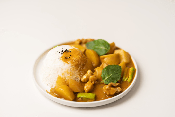 Veg Curry Over Rice