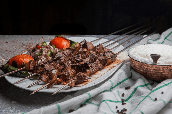 Lamb Sheekh Kebab with Naan