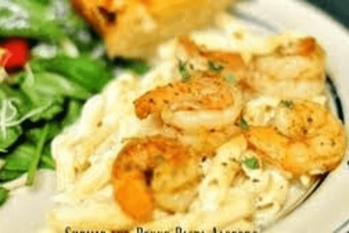 Rigatoni Alfredo Shrimp