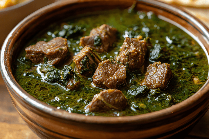 Spinach with Lamb